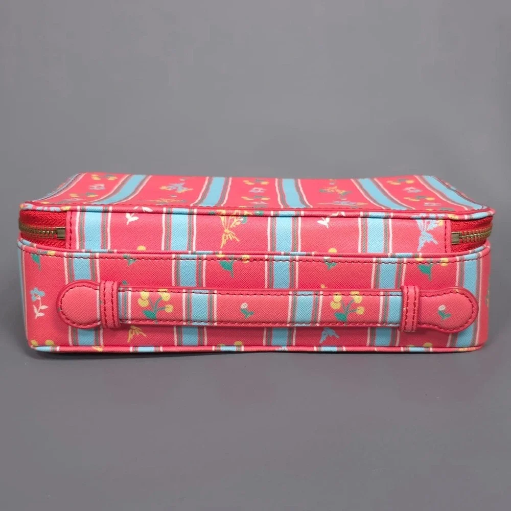 NEELY & CHLOE Women's Jewelry Case‎ Travel Organizer Floral Zip Box Pink